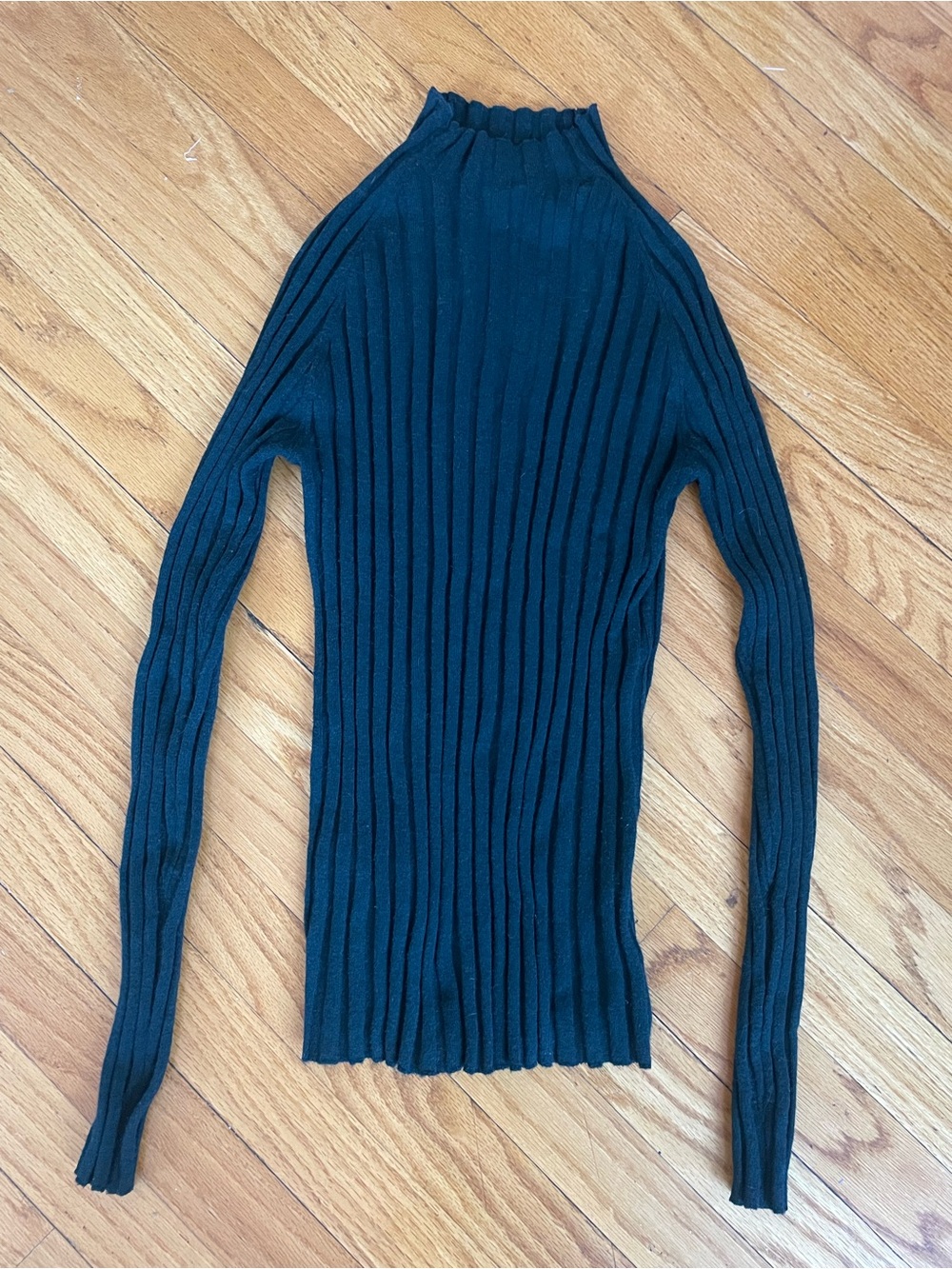 Mango dark green wide-ribbed top - Picture 4 of 6
